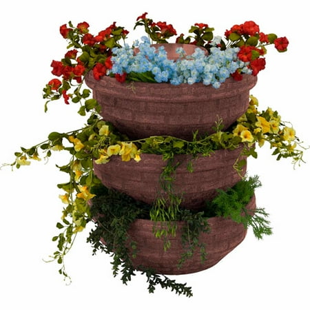 English Composting Garden, Red Brick, 3-Pack