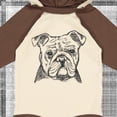 thumbnail image 4 of Inktastic English Bulldog Sketch Portrait Boys or Girls Long Sleeve Baby Bodysuit, 4 of 5