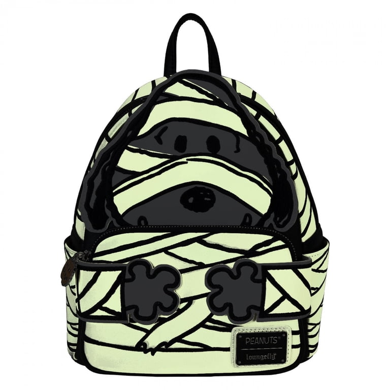 Loungefly‎ Peanuts Snoopy Mummy Glow In The Dark Figural Mini Backpack Peanuts 877511 Peanuts Snoopy Mummy Glow in the Dark Mini  main image 4