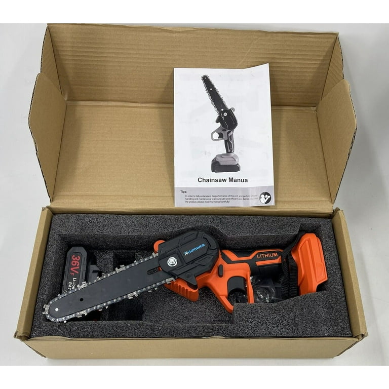 6'' Mini Electric Chain Saw Nth Power Cordless Handheld Sm
