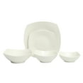 thumbnail image 2 of Gibson Home 40-Piece Dinnerware Set – Square White Porcelain Plates and Bowls, Service for 8, Dinner Set with Cereal, Dessert, and Entrée Bowls, 2 of 17