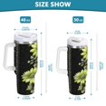 thumbnail image 6 of Yayeee 30oz Stainless Steel Tumbler with Straw and Handle Double-Wall Insulated Travel Water Bottle, Green Flowers, 6 of 8