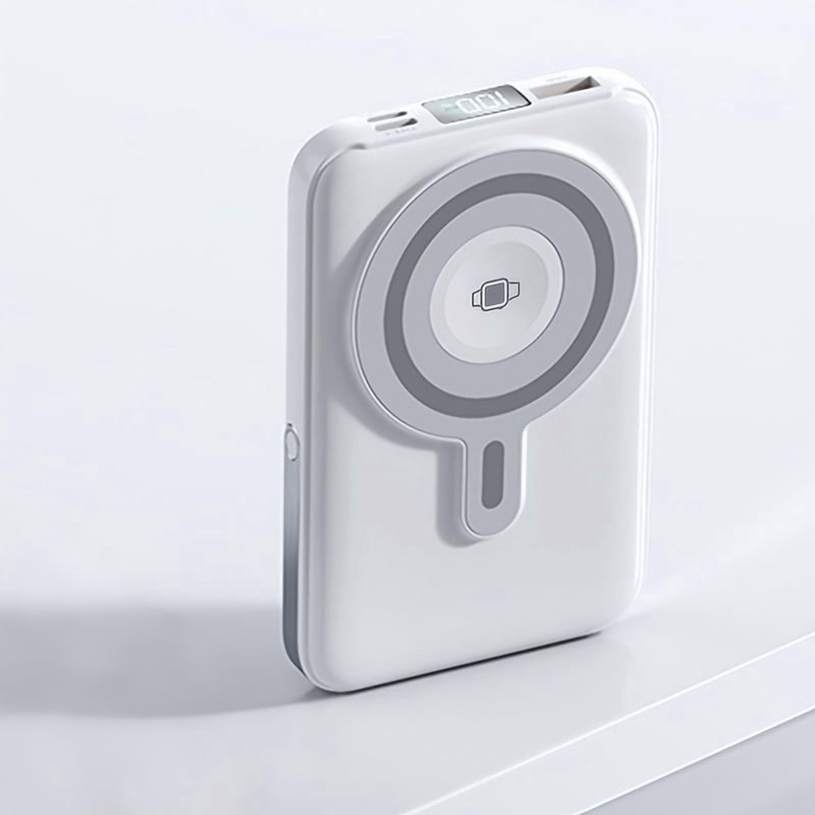 3 in 1 Wireless Power Bank for Summer, Featuring a 20000Mah Magnetic Charger with a Digital Display And Stand. This Portable Battery Pack Is Compatible with Mobile Phones, Headphones, And Watches