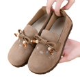 thumbnail image 6 of Domzle Women Faux Suede Loafers Slip On Walking Shoes Work Casual Non Slip Lightweight Comfort Beaded Fashion Round Toe Khaki, 6 of 7