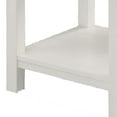 thumbnail image 4 of Mon 24 Inch Square End Table, Open Bottom Shelf, Brown Top, White Frame- Saltoro Sherpi, 4 of 5