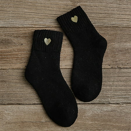 

Womens Socks 1 Pairs Fashion Retro Women Embroidery Love Socks Autumn Winter Patchwork Mid Stockings
