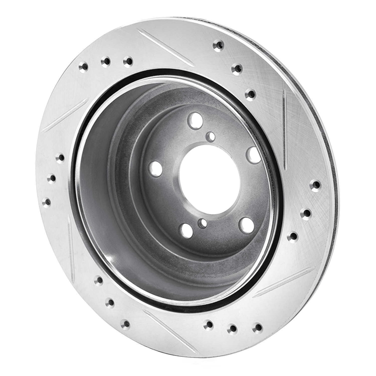Dynamic Friction Company 631-13010L DFC Brake Rotor - Drilled And Slotted - Silver