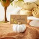 thumbnail image 2 of Portatarjetas de calabaza blanca (juego de 6), perfecto para decoración de mesa de Acción de Gracias, bodas temáticas de otoño, brunch de novia, 2 of 5