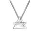 thumbnail image 1 of Overlapped Triangle Pendant Necklace Stainless Steel Geometric Cube Clavicle---Model code 29971, 1 of 5
