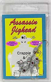 Bass Assassin CJA45001 Crappie Lead Red Eye 1/16oz FW/SW Fishing Jig Head Lure