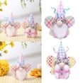 thumbnail image 3 of Easter Decorations for Home Plush Bunny Hold Easter Eggs Carrots Handmade Doll Rabbit Gifts Indoor Spring Tired Tray Decor, 3 of 3