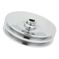thumbnail image 4 of Polea de Bomba de Dirección Asistida ANGGREK Doble Ranura de Metal Superficie Lisa Plateada Con Eje de Chavetero de 5/8 Pulgadas para Motor SBC BBC 350 454, 4 of 8