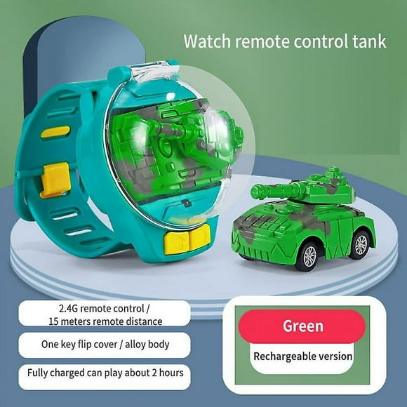 Voiture Télécommandée mini Montre Jouet Interactif pour Enfants Garçons Filles Cadeau d'Anniversaire Noël