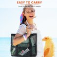 thumbnail image 4 of Muyoka Bolsas y bolsas de playa de malla grande, bolsa de mano de juguete duradera de almacenamiento de gran capacidad 34L con 8 bolsillos adicionales y bolsillo interior para la playa, 43*39*20cm Muyoka Hogar, 4 of 7