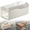 thumbnail image 2 of THLKIF Egg Holder for Fridge with Lid，automatic Rolling Egg Dispenser for Refrigerator, Stackable Egg Organizer for Refrigerator, Countertop, Kitchen & Outdoor Use or Pantry Storage, 2 of 9