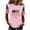 Pink, variant on Women USA 250th Anniversary Shirt Patriotic Independence Day Shirt Women Casual Crew Neck Short Sleeve Top