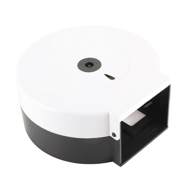 Toilet Roll Paper Holder Punch Free Wall Mounted Large Space White Roll Paper Holder Box for Home Hotel Public Restroom