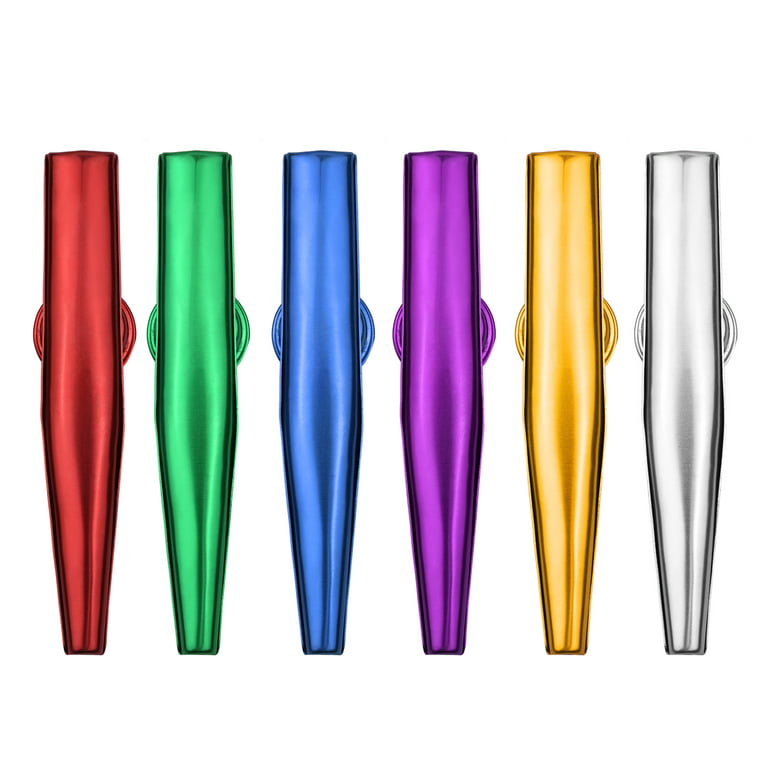 CACAGOO Kazoos Musical Instruments,6 Different Colors of Metal Kazoos for  Kids Child Senior Adult Beginner 
