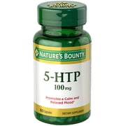 Nature's Bounty 5-HTP 100 mg Capsules, Supports Calm & Relaxed Mood, 60 Ct.