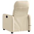 thumbnail image 2 of vidaXL Fauteuil Inclinable de Massage en Tissu Crème, 2 of 5