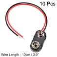 thumbnail image 2 of 10pcs DC 9V Battery Clip T type Hard Buckle Connector Wire 10cm Length, 2 of 4