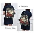 thumbnail image 4 of FORMRS Women's Travel Backpack Purse Anti-Theft Hidden Pockets Casual Shoulder Bag, White Christmas Leaves, 4 of 7