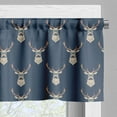 thumbnail image 5 of Ambesonne Deer Valance & Curtain, Retro Hipster Animals, 55"x24", Slate Blue Tan, 5 of 6
