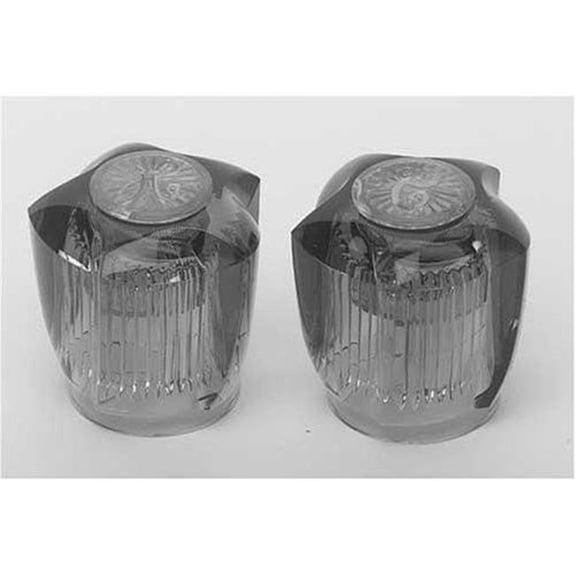 Danco 12-80908 Universal Large Smoke Acrylic Handle Pair with Deep Broach Faucets