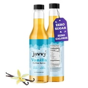 Javvy Coffee Syrup - Zero Sugar, Zero Calorie, Coffee Flavoring Syrup, Coffee Bar Accessories - Great for Flavoring All Types of Drinks  Vanilla