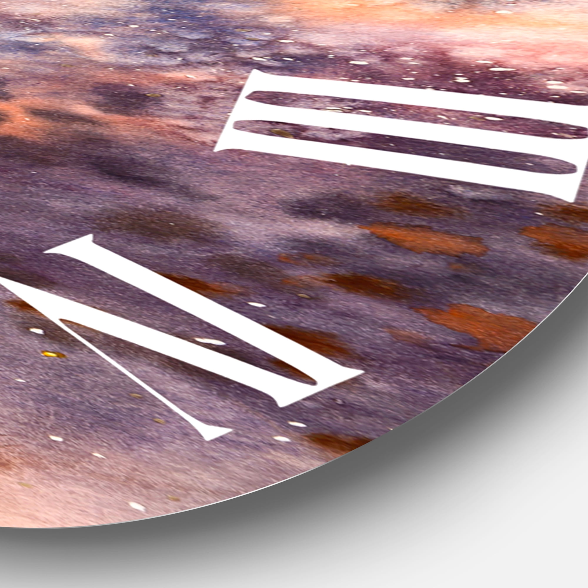 Designart 'Hugging Foxes Over A Night Sky' Children'S Art Wall Clock