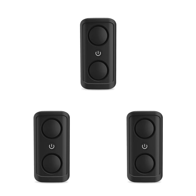 Seitruly Repelente de ratones 22KHz-85KHz Dispositivo de control de plagas silencioso para el hogar Habitación de viaje portátil Ratas Negro enchufe del Reino Unido 3piezas