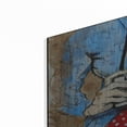 thumbnail image 2 of Luxe Metal Art 'Blue Flamingo' by Loui Jover, Metal Wall Art, 24"x36", 2 of 9