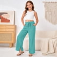 thumbnail image 6 of Shachafan Girls' Casual Solid Color Pants For Kids Everyday Comfort Breathable Knit Elastic Waist Kidswear For School And Play Kids Sweat Suit, 6 of 6