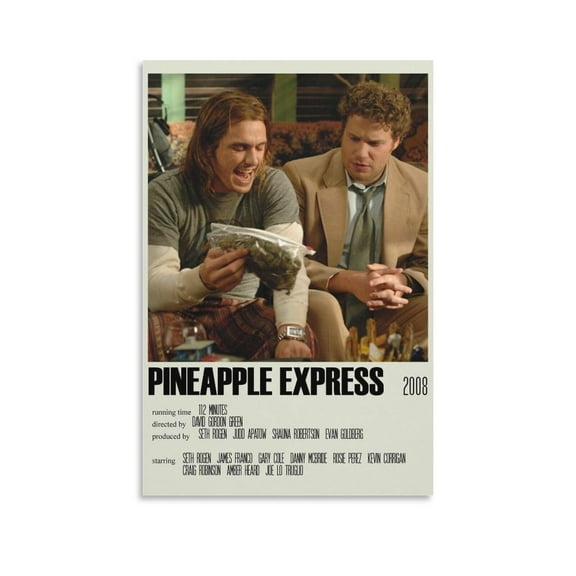 Pineapple Express Comedy Crime Movie Poster (11) Home Decor Poster Wall Art Hanging Picture Print Bedroom Decorative Painting Posters