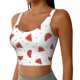 thumbnail image 2 of Fotbe Hand Drawn Watermelon Sujetador Deportivo Largo sin Aros para Mujer con Almohadillas y Soporte Medio, Transpirable y Absorbente, Camiseta Tipo Chaleco o Tank Top-X-Large, 2 of 8