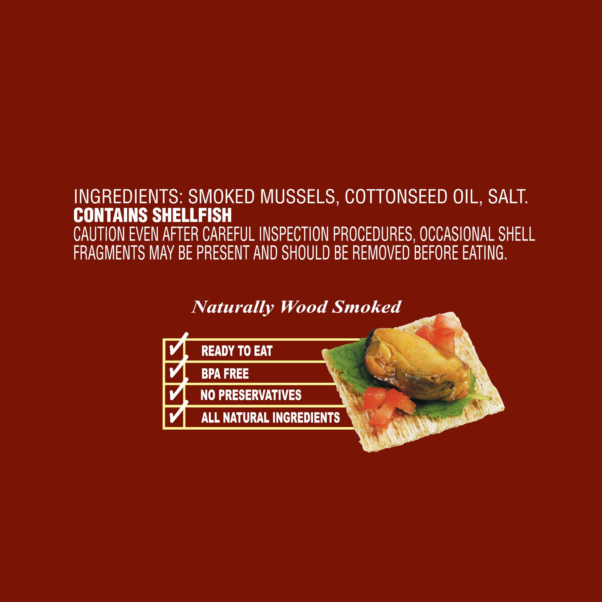 MW Polar Fancy Whole Smoked Mussels 3 oz Can (Pack of 24)