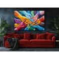 thumbnail image 3 of Colorful Unity Hands Art Canvas Print - Vibrant Connection Canvas - High-Quality Diversity Wall Decor - Handcrafted Inspirational Artwork - Gift for Social Awareness, 3 of 7