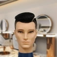 thumbnail image 2 of Cabeza de maniquí calvo masculino/base estable de maniquí/estante de exhibición de sombrero liso multiusos duradero/modelo de exhibición de peluca par, 2 of 8