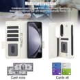thumbnail image 5 of ELEHOLD for Samsung Galaxy Z Fold 4 Wallet Case, PU Leather Card Cash Slot Double Magnetic Clasp Kickstand  Flip Full-coverage Shockproof Case with S Pen Holder for Samsung Galaxy Z Fold 4,White, 5 of 9