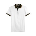 thumbnail image 2 of Ma Croix Mens Short Sleeve Pattern Printed Slim Polo Shirt, 2 of 7