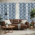 thumbnail image 2 of Ambesonne Camouflage 4-Panel Curtains, Soft Colors Design, 56"x84", Slate Blue Indigo Grey, 2 of 5