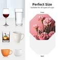 thumbnail image 6 of Vsdgher Delicate Pink Carnations A Leather Coasters for Drinks, Durable Drink Coasters 4 Set for Tabletop Protection, Luxurious Home Décor and Housewarming Gift-Octagon, 6 of 6