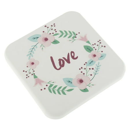

Lovely Diatom Cup Coasters Water Absorption Insulation Mug Mattenauflage Coffee pad scalding Diatom mud Tea Coaster 10x10cm Square Love
