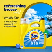 Tide Simply Laundry Detergent Liquid, Oxi Boost + Ultra Stain Release, Refreshing Breeze Scent, 129 fl oz, 96 Loads