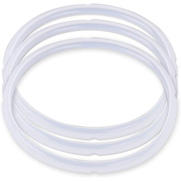 3 Pack Sealing Ring Silicone Sealing Ring for Electric Pressure Cooker 5 or 6 Quart,White by HONSHEN