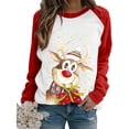 thumbnail image 2 of Camisas Navideñas Para Mujer Blusa de Manga Larga Con Estampado Casual Raglan Odeerbi ODB209638, 2 of 4