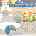 thumbnail image 6 of 2Pcs Dish Drying Mat Absorbent Microfiber Dishes Drainer Mats For Kitchen Counter Large Size (14.96'' X 19.69'') Dish Drying Pad, 6 of 9