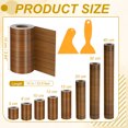 thumbnail image 2 of Uxcell Wood Grain Repair Tape, 4" x 33' Self Adhesive Realistic Wood Tape with Scraper Durable Repair Patch for Furniture Floor Window Door Table DIY Home Decor, Dark Wood Grain, 2 of 7