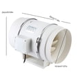 thumbnail image 1 of Ventilador de refuerzo de conductos de dos velocidades ventilador de conducto en línea de alta eficiencia extractor de aire  de ventilación de cocina para baño 110 ANGGREK  Otros, 1 of 8
