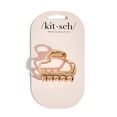 thumbnail image 3 of Kitsch Metal Open Shape Puffy Claw Clip 1 Piece, All Hair Types, Gold Color, 3 of 8